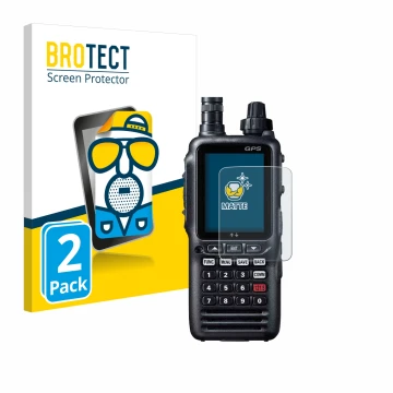 Vorderseite einer Produktverpackung mit dem Markenlogo BROTECT. Daneben ist das Gerät Yaesu FTA-850L mit dem zugehörigen Displ