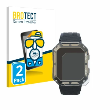 Vorderseite einer Produktverpackung mit dem Markenlogo BROTECT. Daneben ist das Gerät Blackview C20Pro 1.83