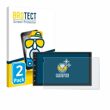 Vorderseite einer Produktverpackung mit dem Markenlogo BROTECT. Daneben ist das Gerät Ankeway Car Radio 7