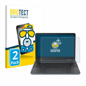 Vorderseite einer Produktverpackung mit dem Markenlogo BROTECT. Daneben ist das Gerät Lenovo 300w Yoga 11