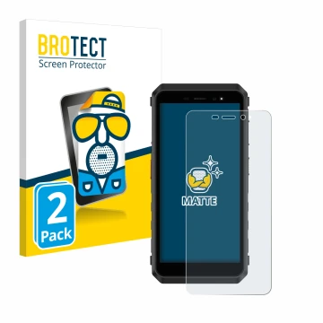 Vorderseite einer Produktverpackung mit dem Markenlogo BROTECT. Daneben ist das Gerät Ulefone Power Armor X11 Pro mit dem zuge