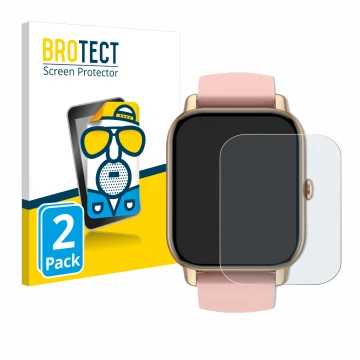 Vorderseite einer Produktverpackung mit dem Markenlogo BROTECT. Daneben ist das Gerät Sross Smartwatch 1.83