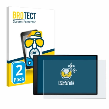 Vorderseite einer Produktverpackung mit dem Markenlogo BROTECT. Daneben ist das Gerät Garmin DriveSmart 86 MT-S mit dem zugehö