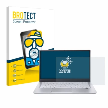 Vorderseite einer Produktverpackung mit dem Markenlogo BROTECT. Daneben ist das Gerät Acer Swift X 14 SFX14-72G Non-Touch mit 