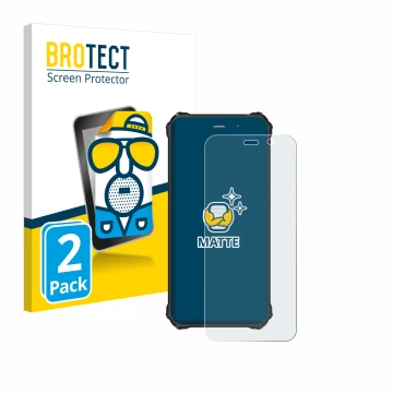 Vorderseite einer Produktverpackung mit dem Markenlogo BROTECT. Daneben ist das Gerät Fossibot F101P mit dem zugehörigen Displ