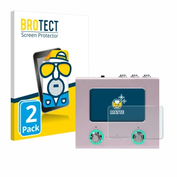 Vorderseite einer Produktverpackung mit dem Markenlogo BROTECT. Daneben ist das Gerät Hotone Ampero Mini mit dem zugehörigen D