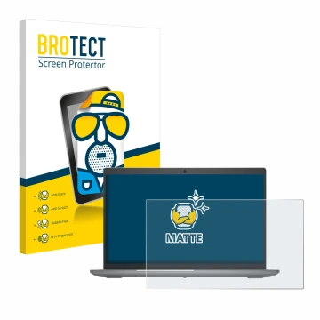 Vorderseite einer Produktverpackung mit dem Markenlogo BROTECT. Daneben ist das Gerät Dell Precision 3590 Workstation mit dem 