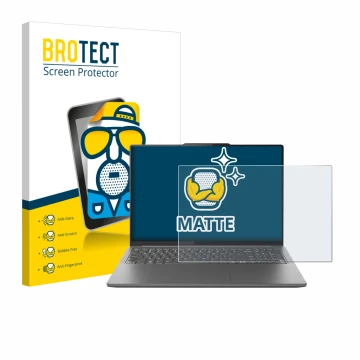 Vorderseite einer Produktverpackung mit dem Markenlogo BROTECT. Daneben ist das Gerät Lenovo Yoga Pro 9i Gen 9 16