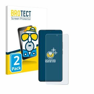Vorderseite einer Produktverpackung mit dem Markenlogo BROTECT. Daneben ist das Gerät Xiaomi Poco F6 Pro mit dem zugehörigen D