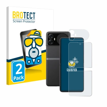 Vorderseite einer Produktverpackung mit dem Markenlogo BROTECT. Daneben ist das Gerät Blackview Hero 10 (Display+Rückseite) mi