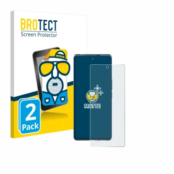Vorderseite einer Produktverpackung mit dem Markenlogo BROTECT. Daneben ist das Gerät HTC U24 Pro mit dem zugehörigen Displays