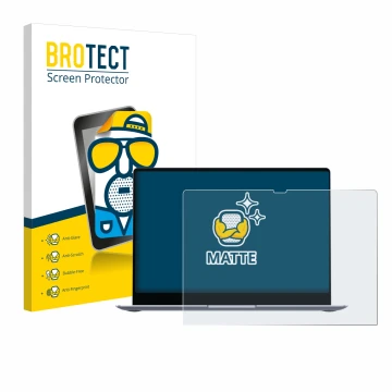 Vorderseite einer Produktverpackung mit dem Markenlogo BROTECT. Daneben ist das Gerät Samsung Galaxy Book4 Edge 14