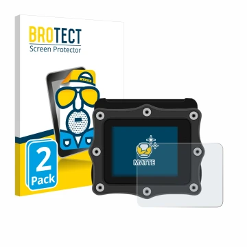Vorderseite einer Produktverpackung mit dem Markenlogo BROTECT. Daneben ist das Gerät Shearwater Perdix dive computer mit dem 
