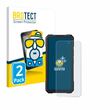 Vorderseite einer Produktverpackung mit dem Markenlogo BROTECT. Daneben ist das Gerät Cubot King Kong X mit dem zugehörigen Di