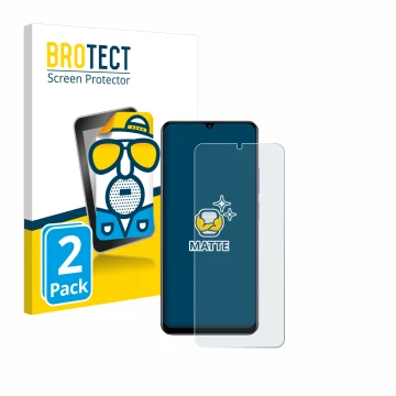 Vorderseite einer Produktverpackung mit dem Markenlogo BROTECT. Daneben ist das Gerät realme C61 mit dem zugehörigen Displaysc