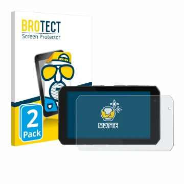 Vorderseite einer Produktverpackung mit dem Markenlogo BROTECT. Daneben ist das Gerät Chigee AIO-5 Play mit dem zugehörigen Di