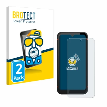 Vorderseite einer Produktverpackung mit dem Markenlogo BROTECT. Daneben ist das Gerät Gigaset GX4 Pro mit dem zugehörigen Disp