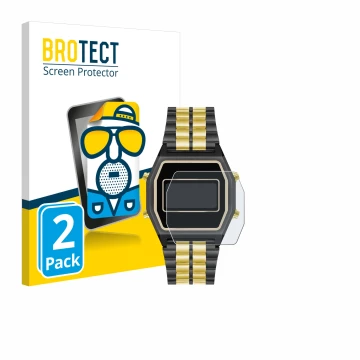 Vorderseite einer Produktverpackung mit dem Markenlogo BROTECT. Daneben ist das Gerät Armitron Rubik mit dem zugehörigen Displ