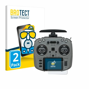 Vorderseite einer Produktverpackung mit dem Markenlogo BROTECT. Daneben ist das Gerät Jumper T15 mit dem zugehörigen Displaysc
