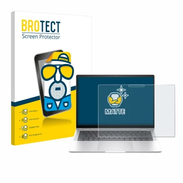 Vorderseite einer Produktverpackung mit dem Markenlogo BROTECT. Daneben ist das Gerät HP EliteBook x360 1040 14 G11 2-in-1 mit