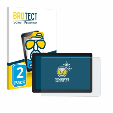 Vorderseite einer Produktverpackung mit dem Markenlogo BROTECT. Daneben ist das Gerät Xgody N02 Pro 10.1