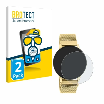 Vorderseite einer Produktverpackung mit dem Markenlogo BROTECT. Daneben ist das Gerät Oozoo Q00121 mit dem zugehörigen Display