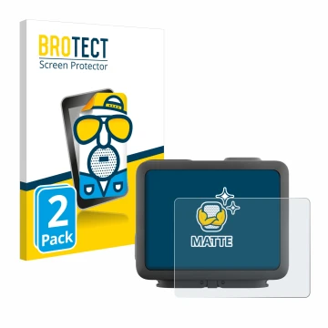 Vorderseite einer Produktverpackung mit dem Markenlogo BROTECT. Daneben ist das Gerät GoPro Hero 4k mit dem zugehörigen Displa