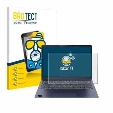 Vorderseite einer Produktverpackung mit dem Markenlogo BROTECT. Daneben ist das Gerät Lenovo IdeaPad Slim 5x Gen 9 14