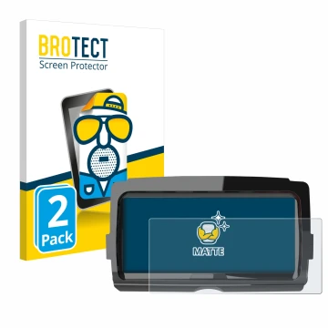 Vorderseite einer Produktverpackung mit dem Markenlogo BROTECT. Daneben ist das Gerät Harley Davidson Soundstream V2 mit dem z