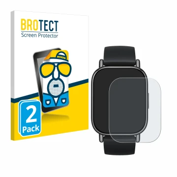 Vorderseite einer Produktverpackung mit dem Markenlogo BROTECT. Daneben ist das Gerät Xiaomi Redmi Watch 5 Lite mit dem zugehö