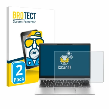 Vorderseite einer Produktverpackung mit dem Markenlogo BROTECT. Daneben ist das Gerät HP EliteBook 830 G11 mit dem zugehörigen