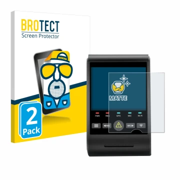 Vorderseite einer Produktverpackung mit dem Markenlogo BROTECT. Daneben ist das Gerät VIOFO A229 PRO mit dem zugehörigen Displ