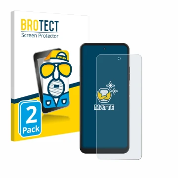 Vorderseite einer Produktverpackung mit dem Markenlogo BROTECT. Daneben ist das Gerät Hotwav Note 12 mit dem zugehörigen Displ