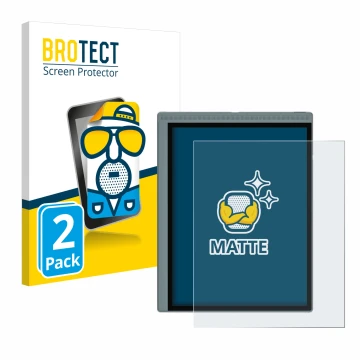 Vorderseite einer Produktverpackung mit dem Markenlogo BROTECT. Daneben ist das Gerät Bigme B1051C mit dem zugehörigen Display