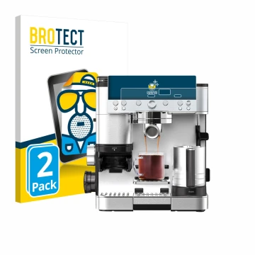 Vorderseite einer Produktverpackung mit dem Markenlogo BROTECT. Daneben ist das Gerät Ninja Luxe Cafe Premier ES601EU mit dem 