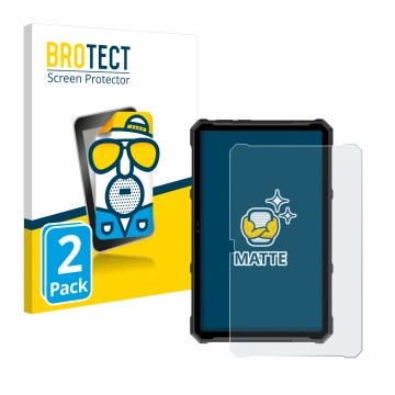 Vorderseite einer Produktverpackung mit dem Markenlogo BROTECT. Daneben ist das Gerät Ulefone Armor Pad 4 Ultra mit dem zugehö