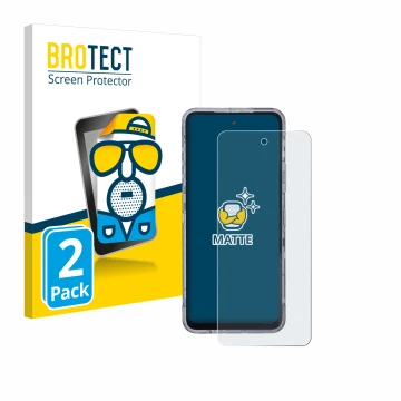 Vorderseite einer Produktverpackung mit dem Markenlogo BROTECT. Daneben ist das Gerät AGM X6 Phantom mit dem zugehörigen Displ