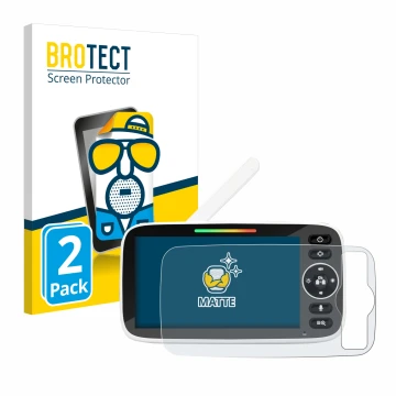 Vorderseite einer Produktverpackung mit dem Markenlogo BROTECT. Daneben ist das Gerät Yuede Babyphone Monitor 5