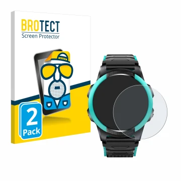 Vorderseite einer Produktverpackung mit dem Markenlogo BROTECT. Daneben ist das Gerät SaveFamily Slim 4G mit dem zugehörigen D