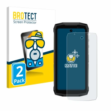 Vorderseite einer Produktverpackung mit dem Markenlogo BROTECT. Daneben ist das Gerät Ulefone Armor Mini 20 Pro mit dem zugehö