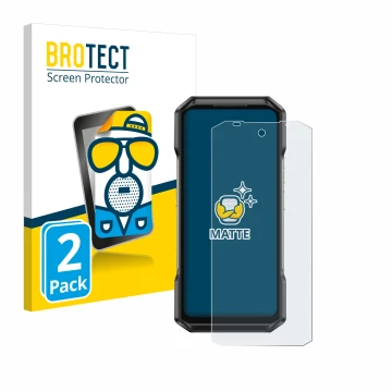 Vorderseite einer Produktverpackung mit dem Markenlogo BROTECT. Daneben ist das Gerät Ulefone Armor 27 mit dem zugehörigen Dis