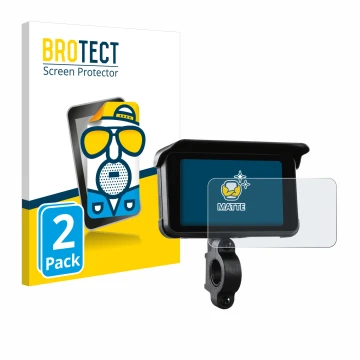 Vorderseite einer Produktverpackung mit dem Markenlogo BROTECT. Daneben ist das Gerät Midland Bike-Play-Guardian mit dem zugeh