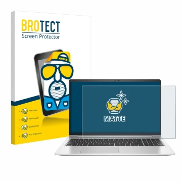 Vorderseite einer Produktverpackung mit dem Markenlogo BROTECT. Daneben ist das Gerät HP EliteBook 650 G10 mit dem zugehörigen