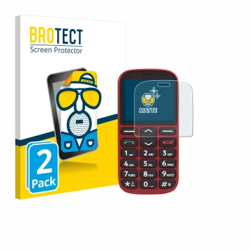 Vorderseite einer Produktverpackung mit dem Markenlogo BROTECT. Daneben ist das Gerät Doro 1360 mit dem zugehörigen Displaysch