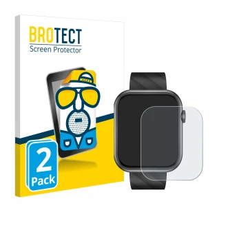 Vorderseite einer Produktverpackung mit dem Markenlogo BROTECT. Daneben ist das Gerät Bekomiya Smartwatch 2