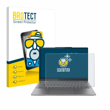 Vorderseite einer Produktverpackung mit dem Markenlogo BROTECT. Daneben ist das Gerät Lenovo Yoga 7i 2-in-1 Gen 10 14