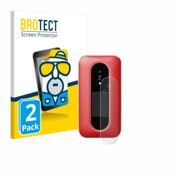 Vorderseite einer Produktverpackung mit dem Markenlogo BROTECT. Daneben ist das Gerät Doro Leva L30 (Äußeres Display) mit dem 