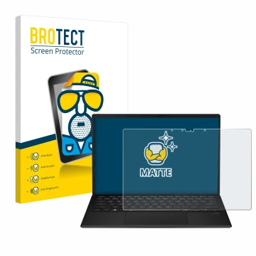 Vorderseite einer Produktverpackung mit dem Markenlogo BROTECT. Daneben ist das Gerät ASUS ROG Flow Z13 2025 mit dem zugehörig