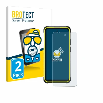 Vorderseite einer Produktverpackung mit dem Markenlogo BROTECT. Daneben ist das Gerät Ulefone Armor X31 Pro 5G mit dem zugehör