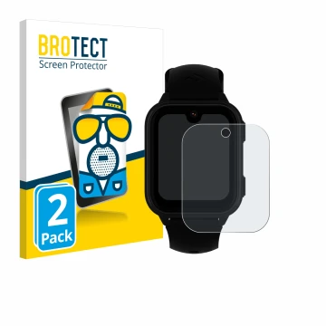 Vorderseite einer Produktverpackung mit dem Markenlogo BROTECT. Daneben ist das Gerät Garett Kids Vibe 4G mit dem zugehörigen 